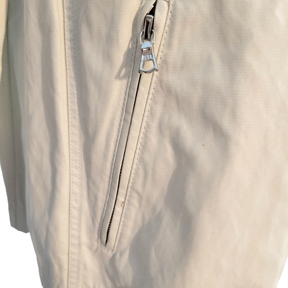Lafayette 148 Off-White Asymmetric Zipper Moto Jacket - Picture 4 of 10